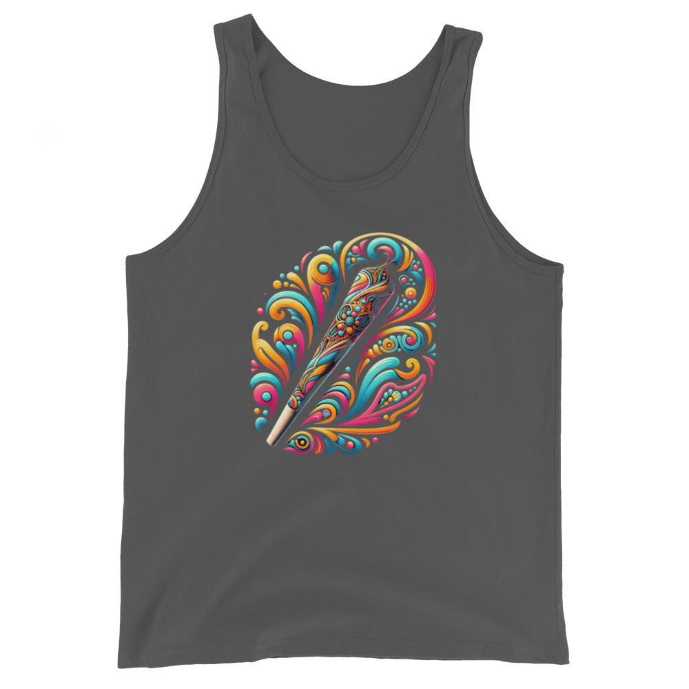 Colorful Joint Whimsy Plume - Masculine Cut Tank