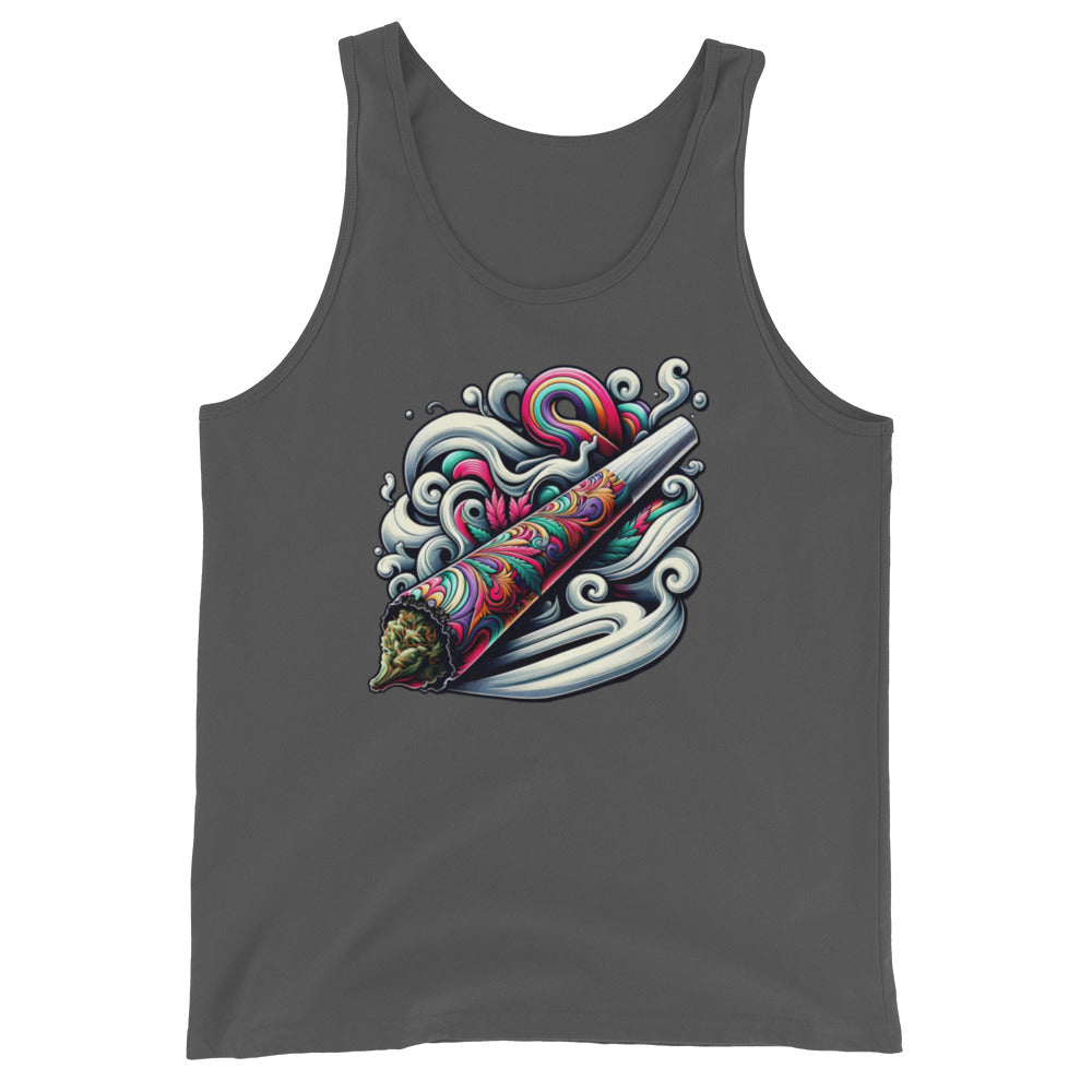 Psychedelic Swirls and Smoke - Masculine Cut Tank