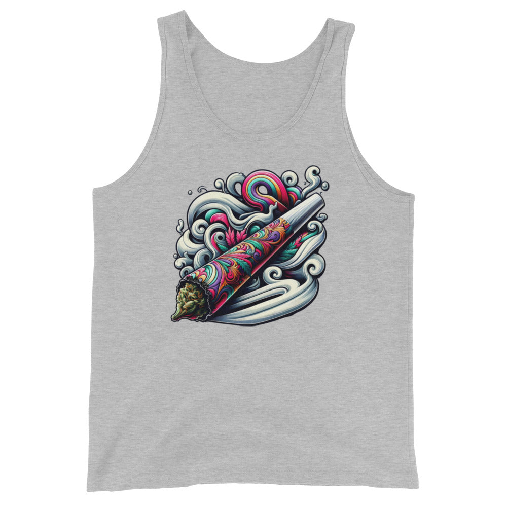 Psychedelic Swirls and Smoke - Masculine Cut Tank