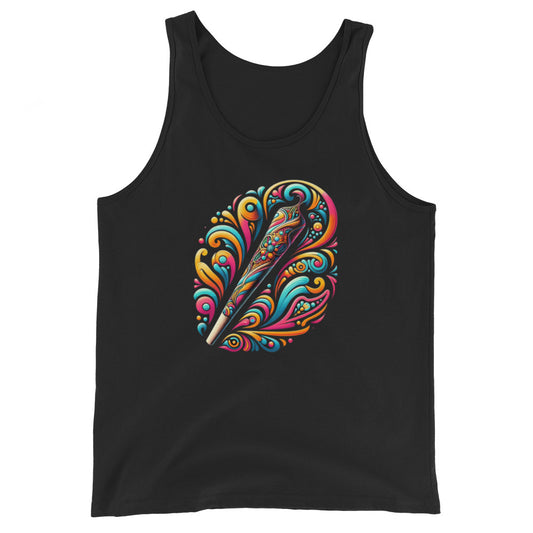 Colorful Joint Whimsy Plume - Masculine Cut Tank