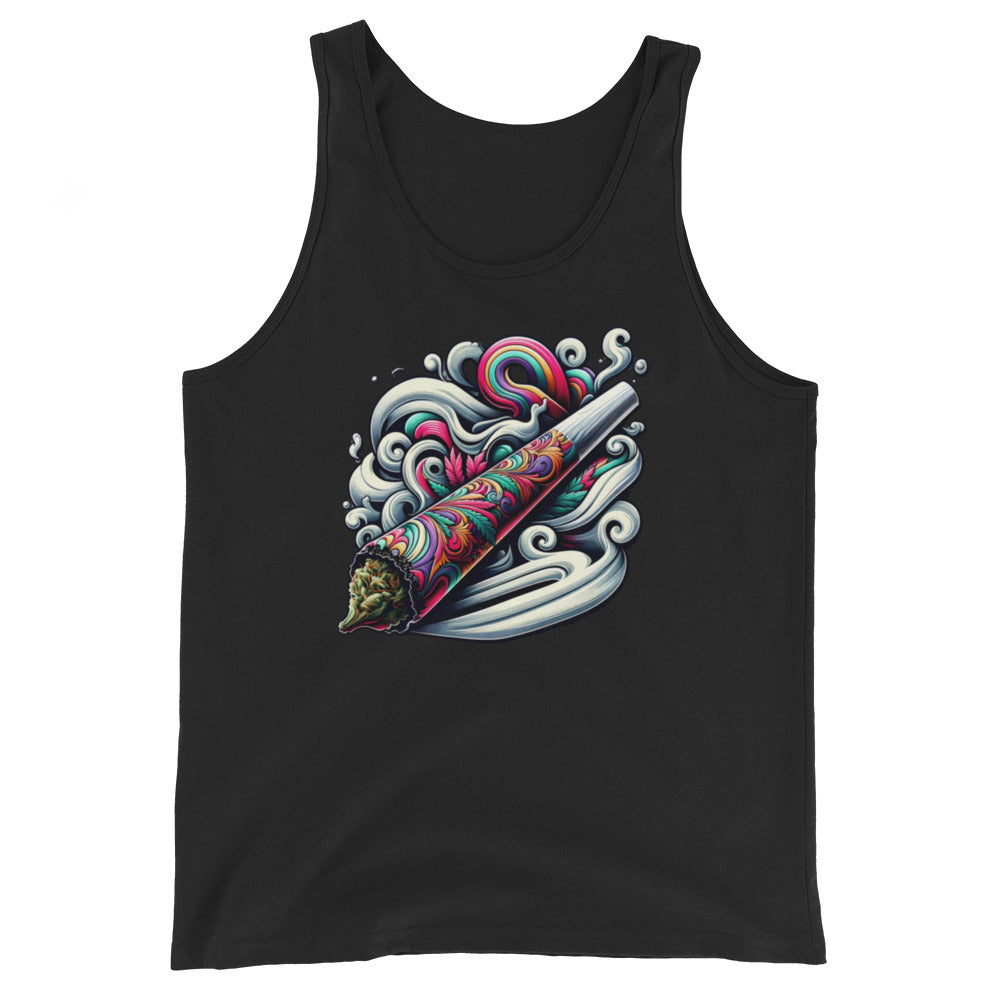 Psychedelic Swirls and Smoke - Masculine Cut Tank