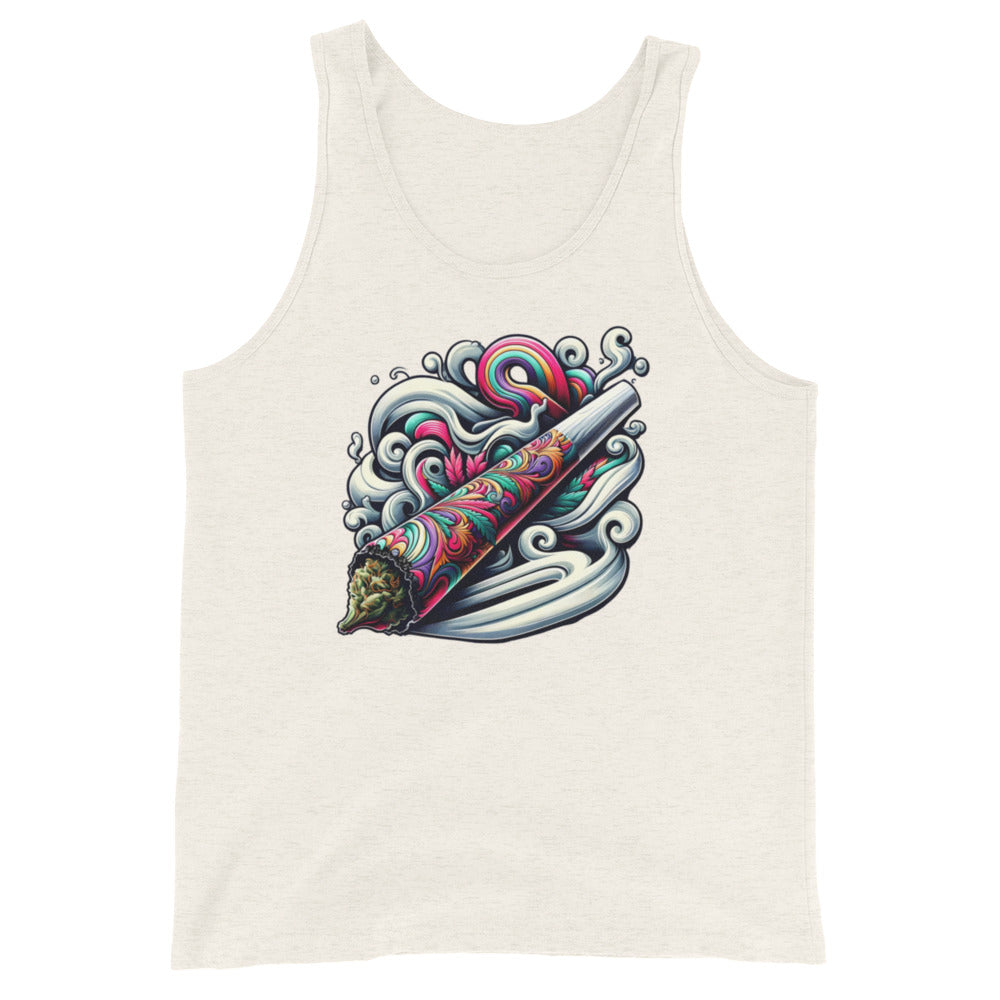 Psychedelic Swirls and Smoke - Masculine Cut Tank