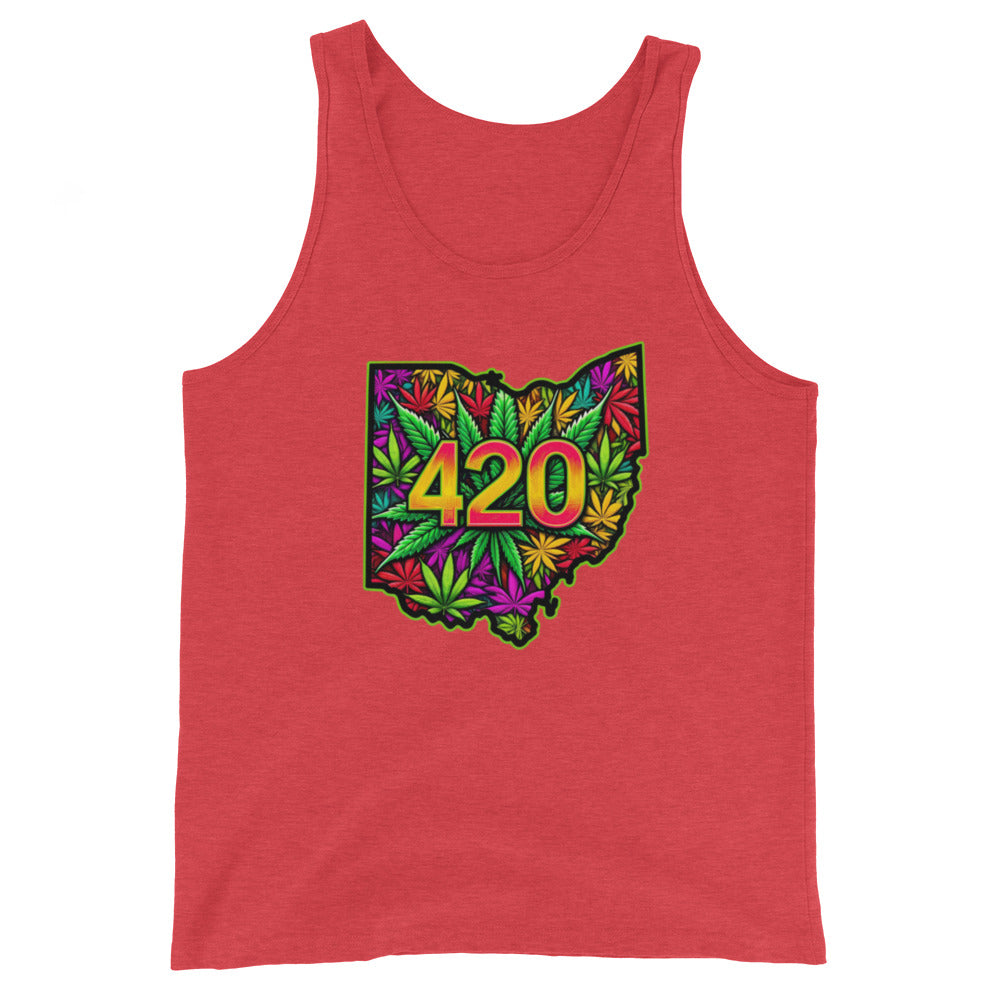 Kaleidoscopic 420 Ohio Tribute - Masculine Cut Tank