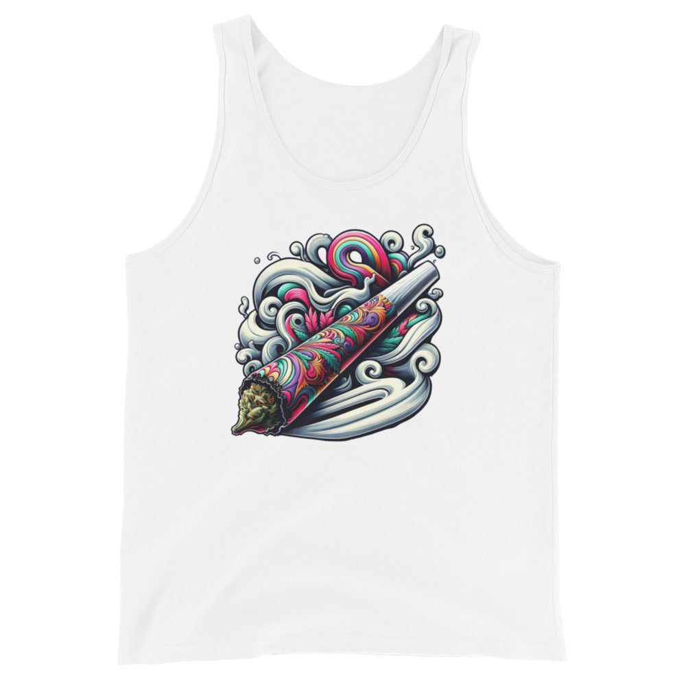 Psychedelic Swirls and Smoke - Masculine Cut Tank