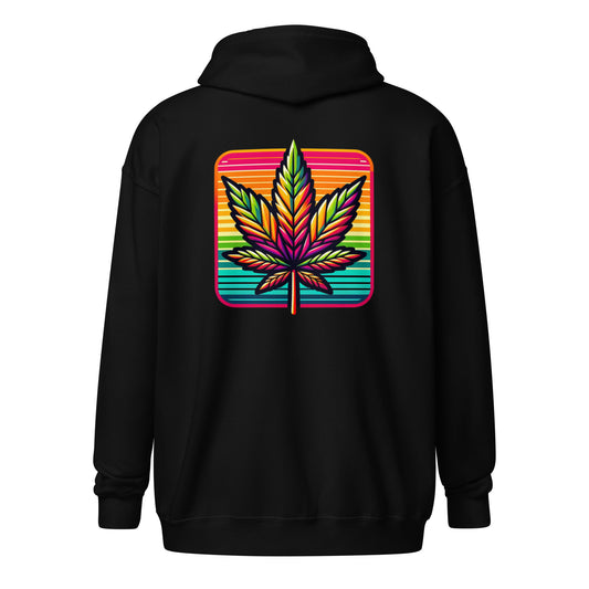 Retro Spectrum Leaf hoodie