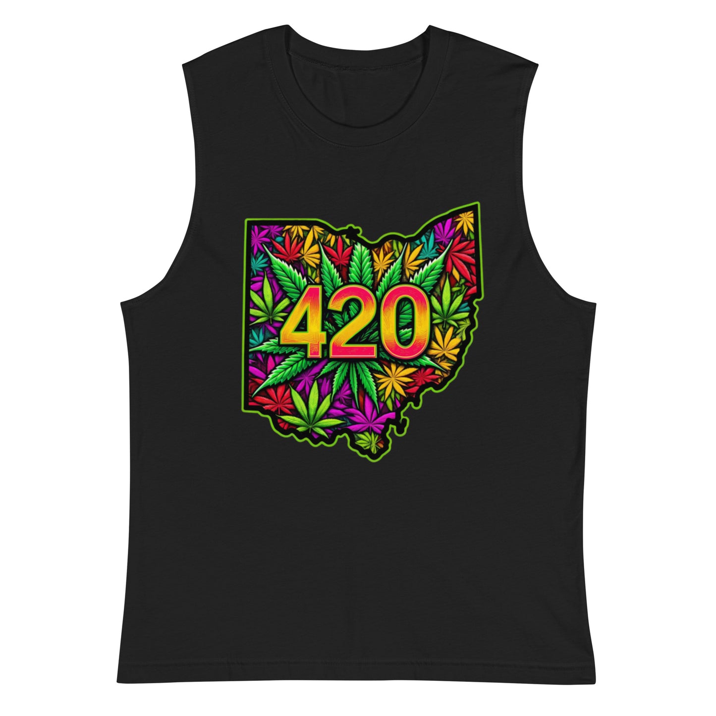 Kaleidoscopic 420 Ohio Tribute - Unisex Muscle Tank