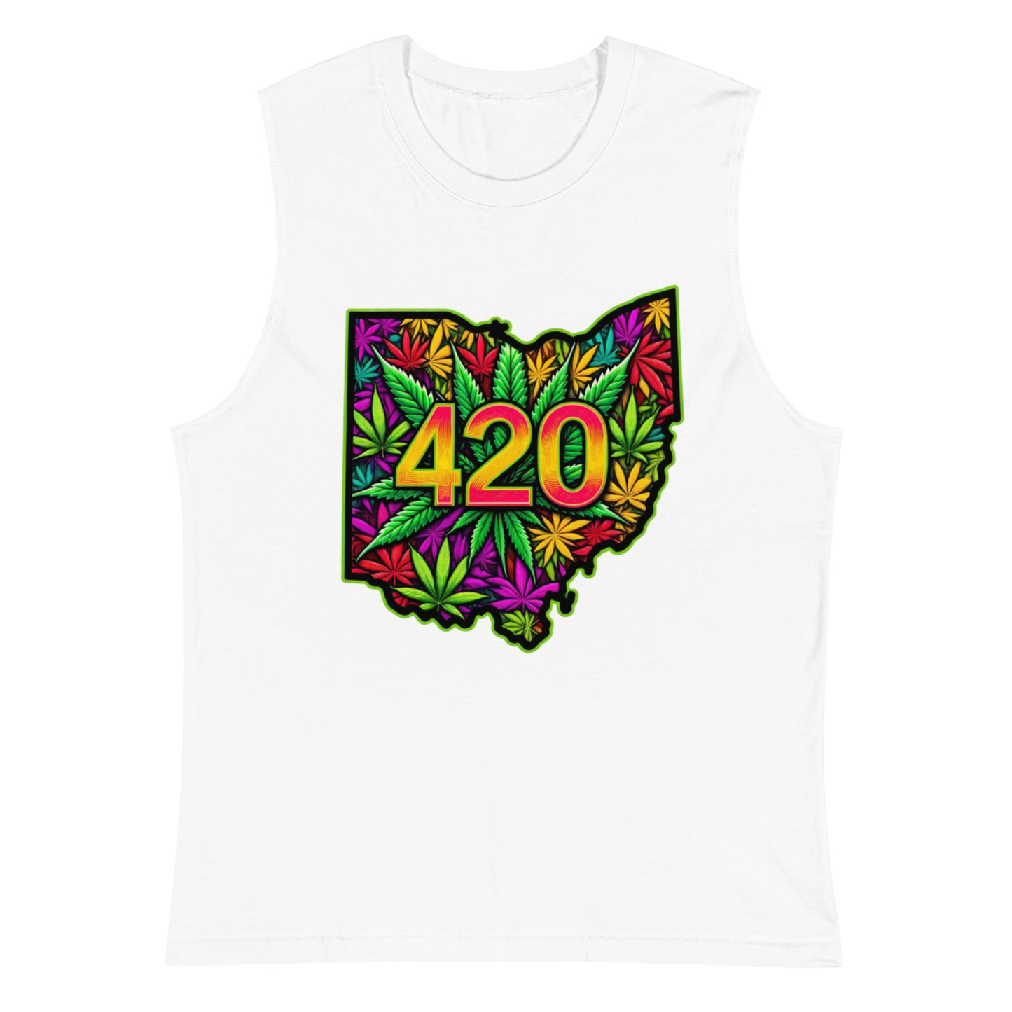 Kaleidoscopic 420 Ohio Tribute - Unisex Muscle Tank