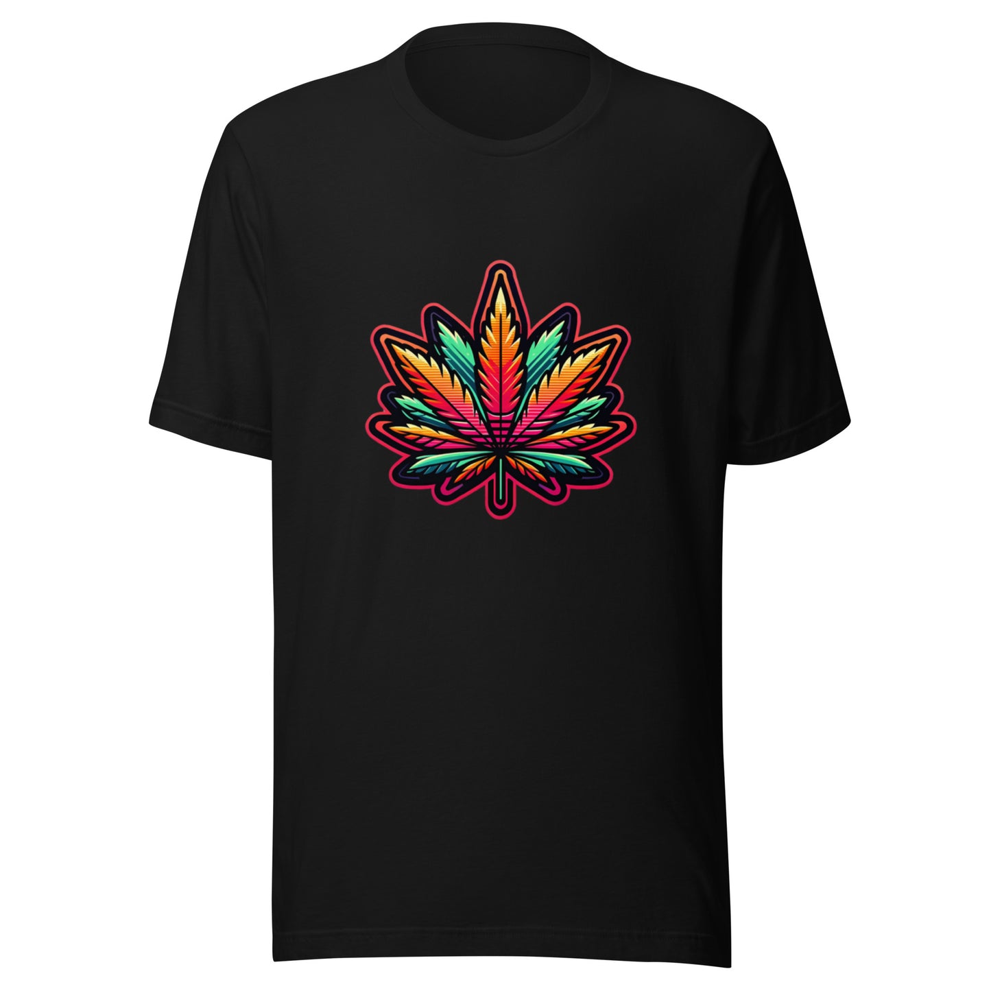 Vibrant Spectrum Leaf t-shirt