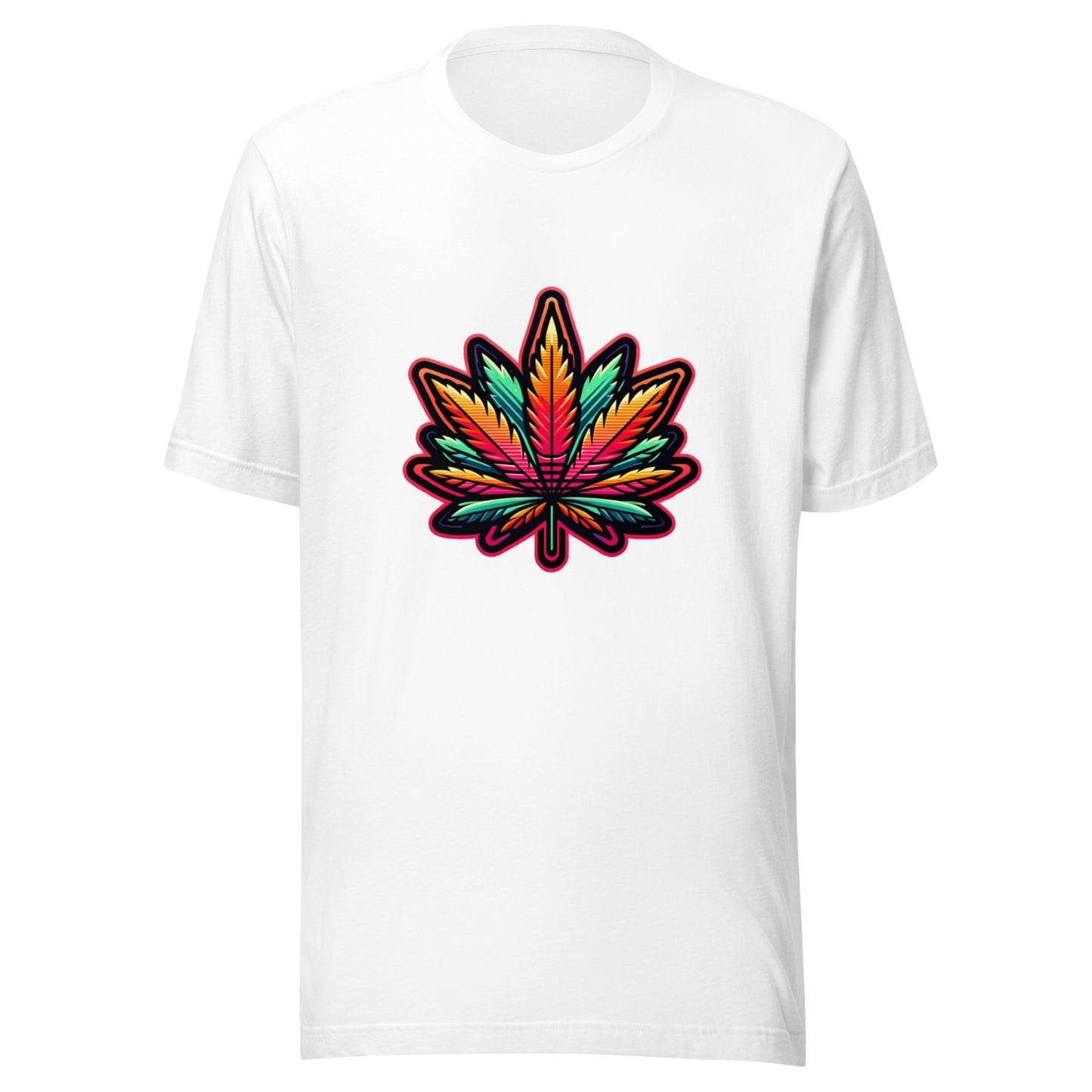 Vibrant Spectrum Leaf t-shirt