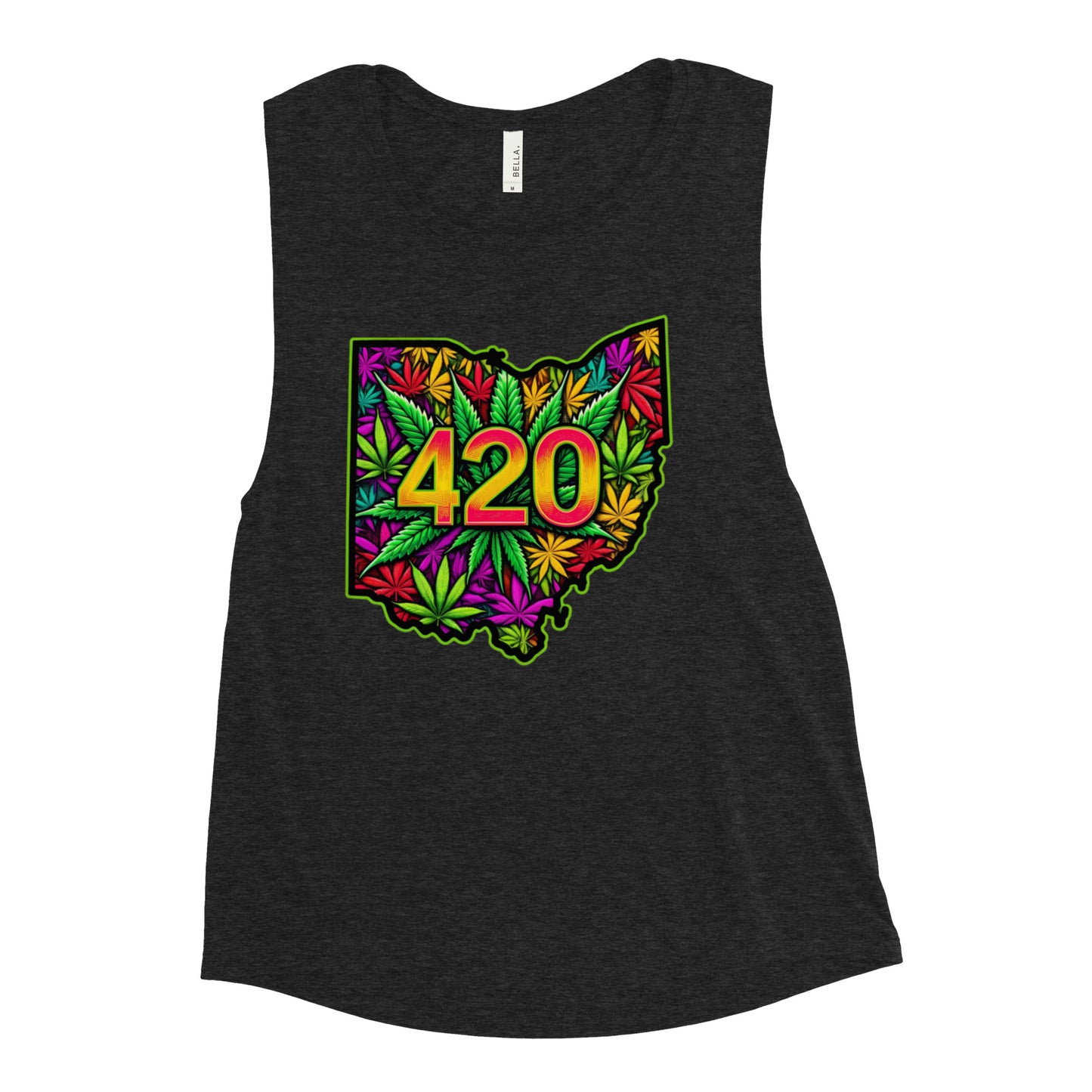 Kaleidoscopic 420 Ohio Tribute - Femme Cut Muscle Tank