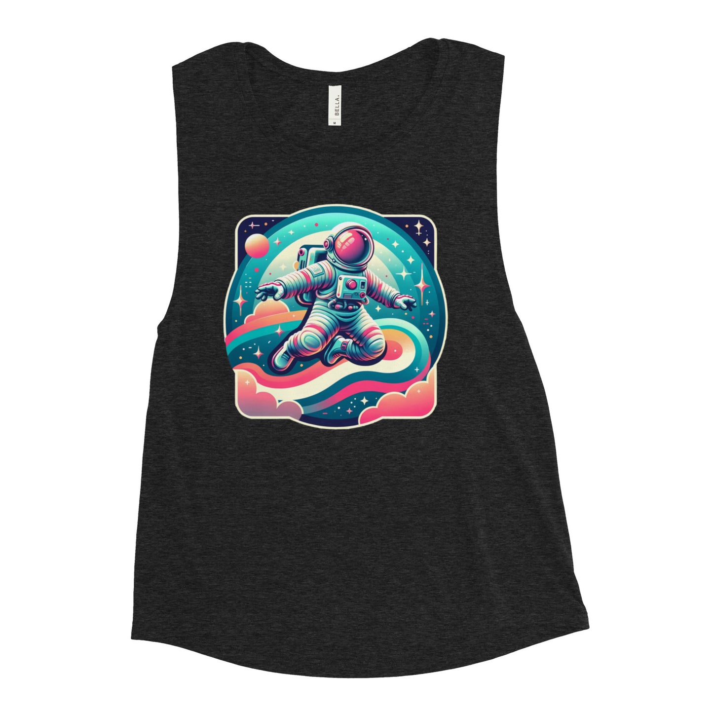 Cosmic Playgrounds - Orbit Hopper - Femme Cut Muscle Tank