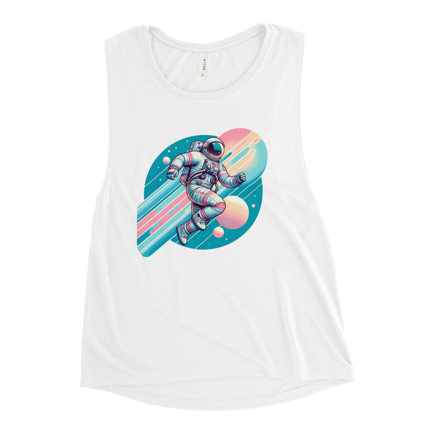 Cosmic Playgrounds - Nebula Groove - Femme Cut Muscle Tank