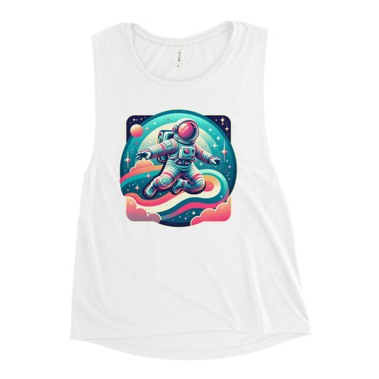 Cosmic Playgrounds - Orbit Hopper - Femme Cut Muscle Tank