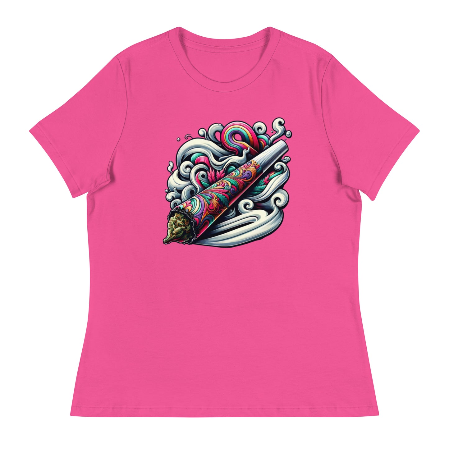 Psychedelic Swirls and Smoke - Femme Relaxed T-Shirt