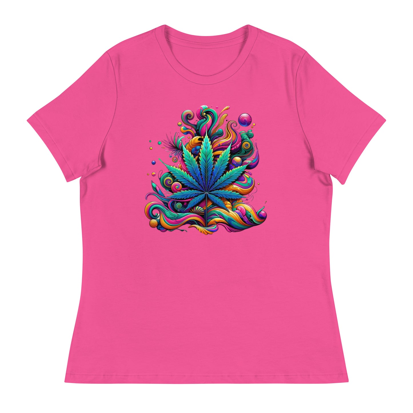 Psychedelic Botanical Whorl - Femme Relaxed T-Shirt