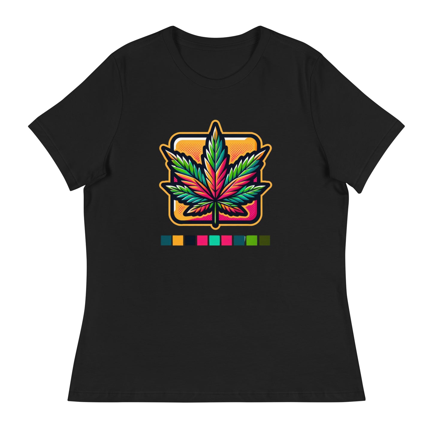 Pop Art Leaf - Femme Relaxed T-Shirt