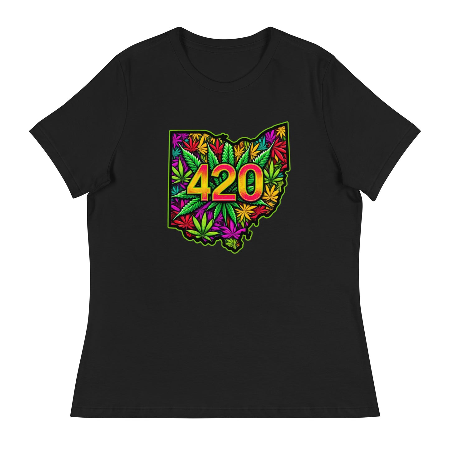 Kaleidoscopic 420 Ohio Tribute - Femme Relaxed T-Shirt