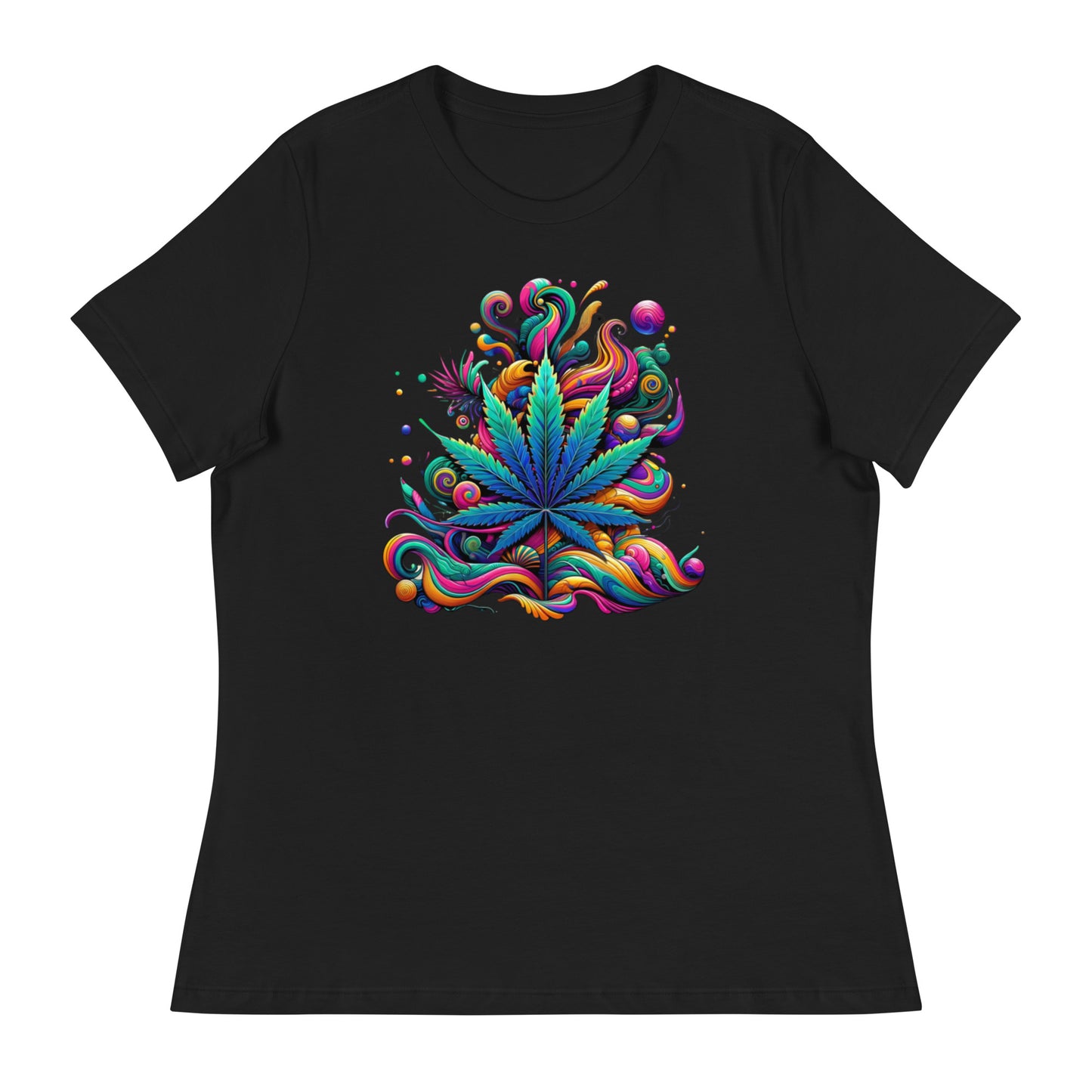 Psychedelic Botanical Whorl - Femme Relaxed T-Shirt