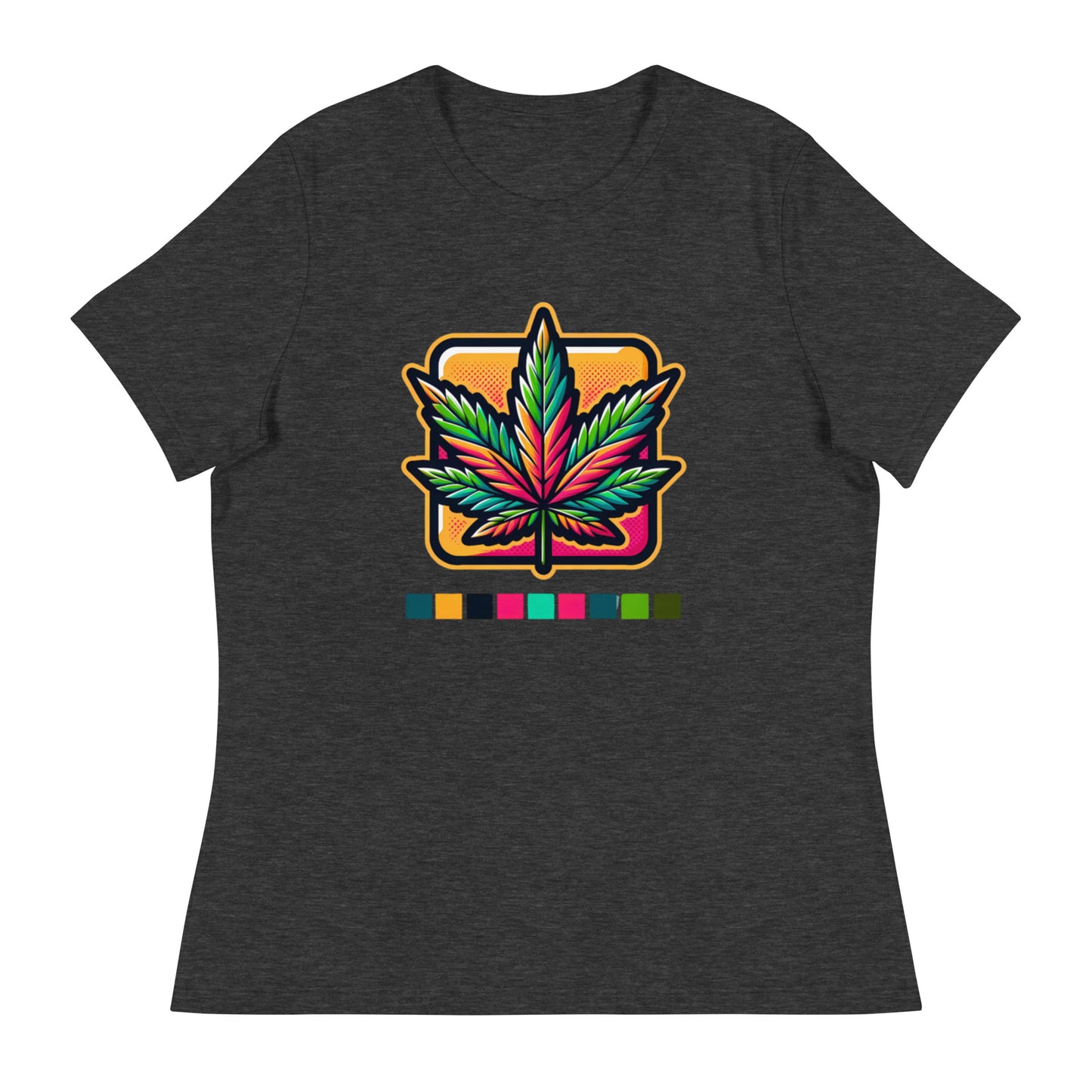 Pop Art Leaf - Femme Relaxed T-Shirt