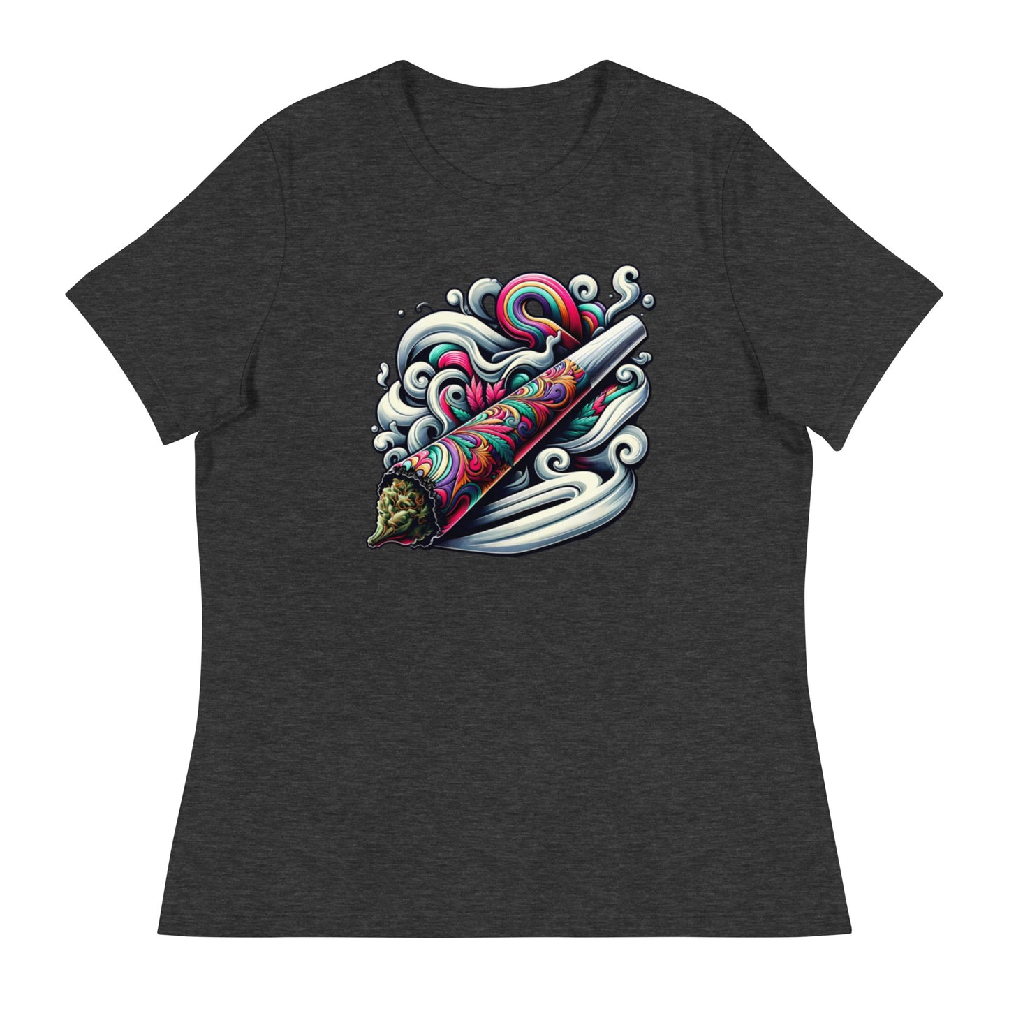 Psychedelic Swirls and Smoke - Femme Relaxed T-Shirt