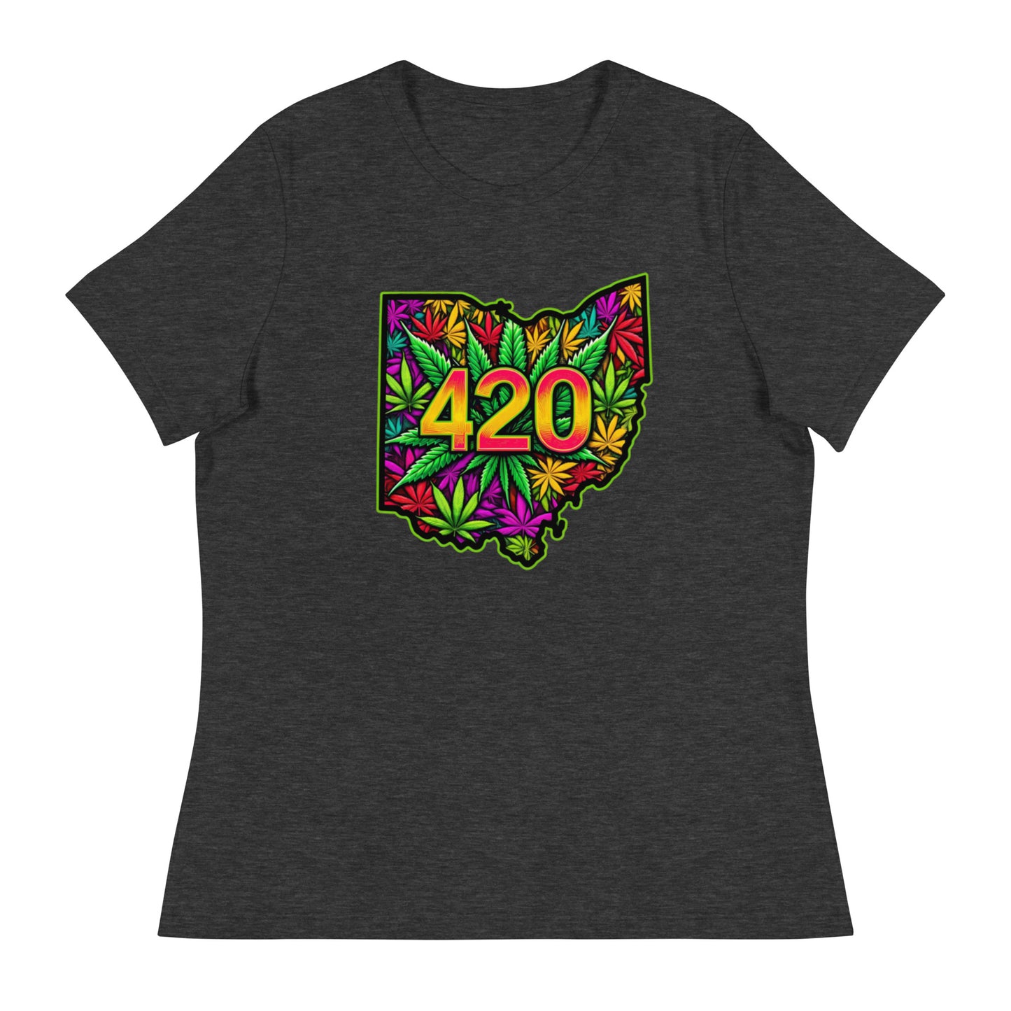 Kaleidoscopic 420 Ohio Tribute - Femme Relaxed T-Shirt