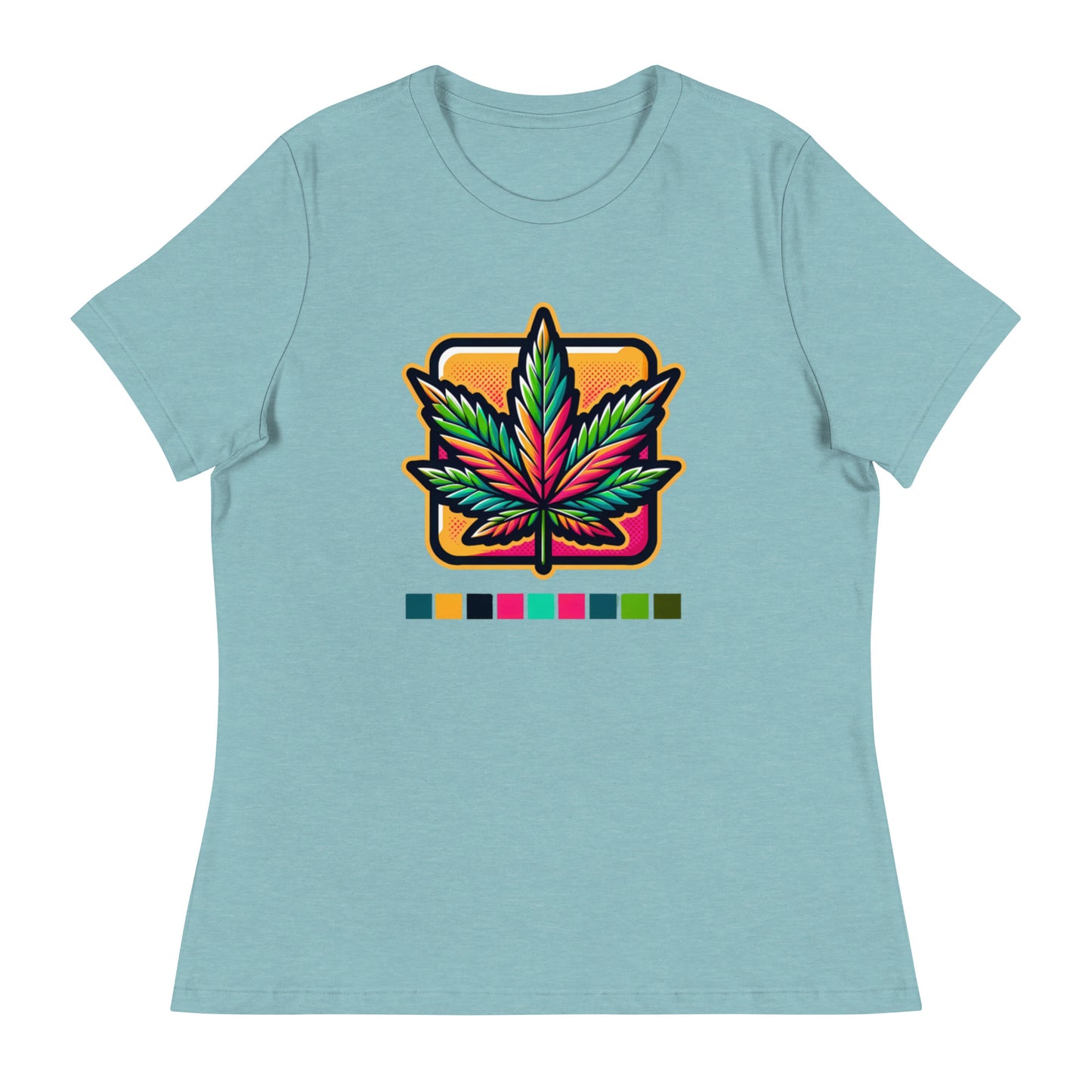 Pop Art Leaf - Femme Relaxed T-Shirt