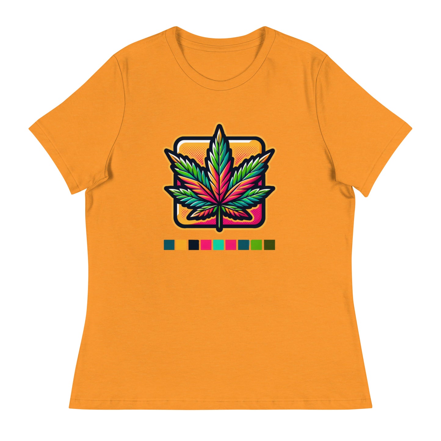 Pop Art Leaf - Femme Relaxed T-Shirt