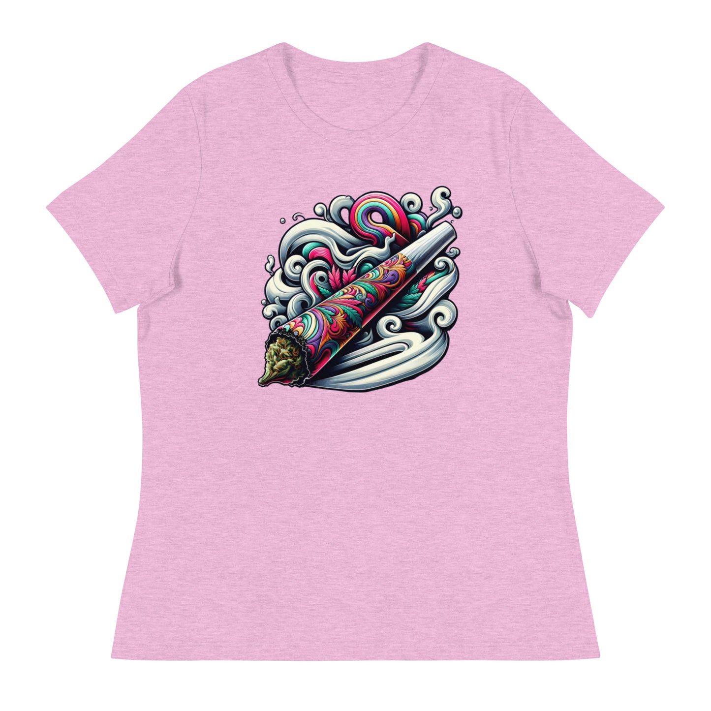 Psychedelic Swirls and Smoke - Femme Relaxed T-Shirt