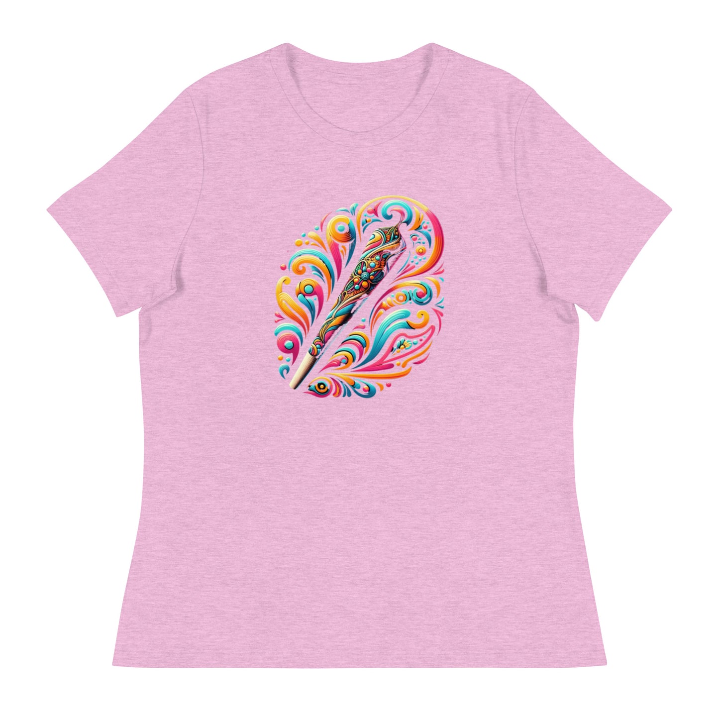 Colorful Joint Whimsy Plume - Femme Relaxed T-Shirt