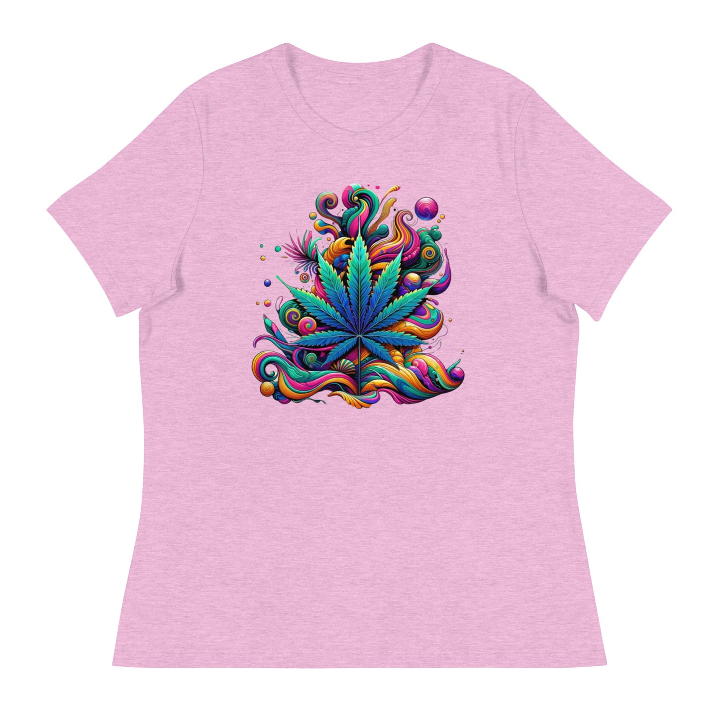 Psychedelic Botanical Whorl - Femme Relaxed T-Shirt