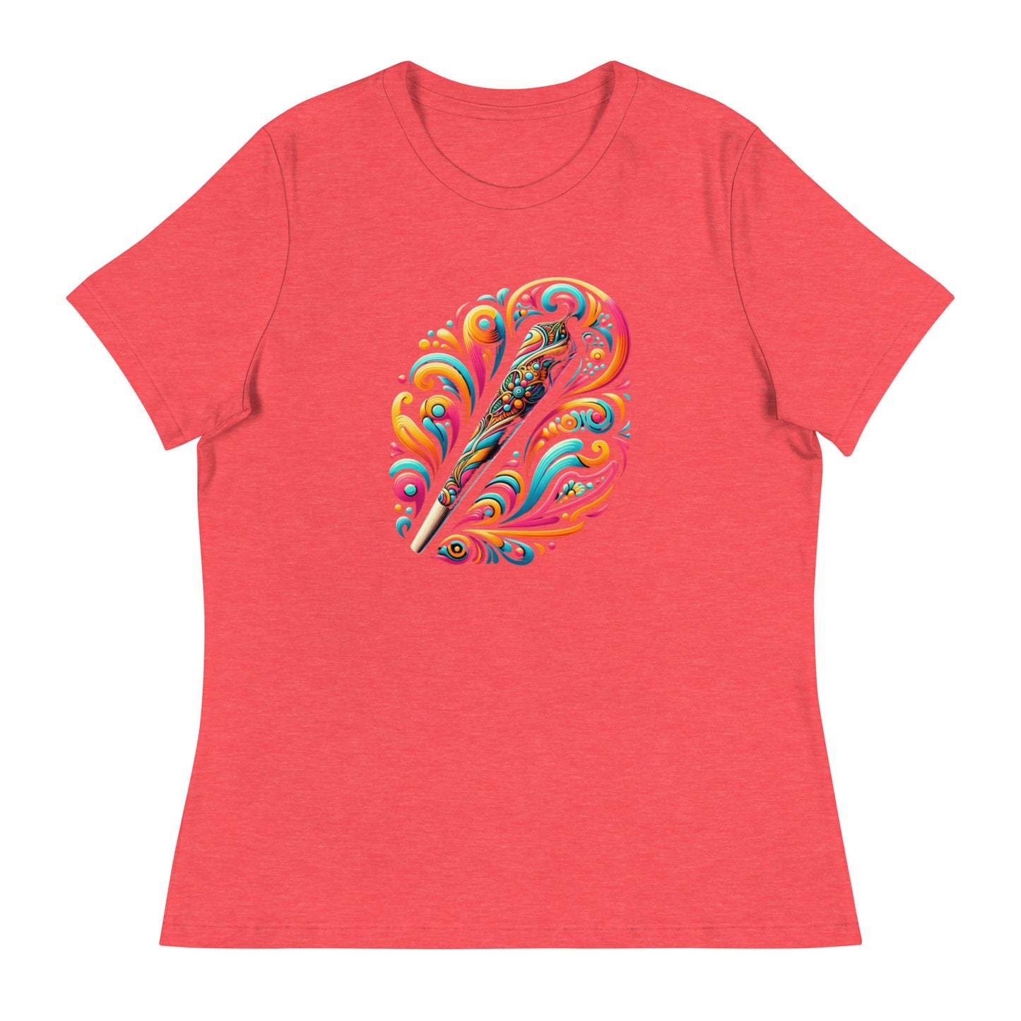 Colorful Joint Whimsy Plume - Femme Relaxed T-Shirt