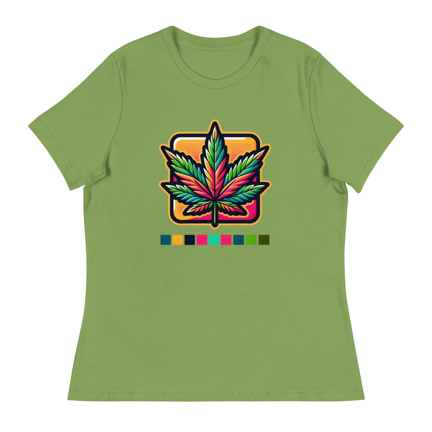 Pop Art Leaf - Femme Relaxed T-Shirt