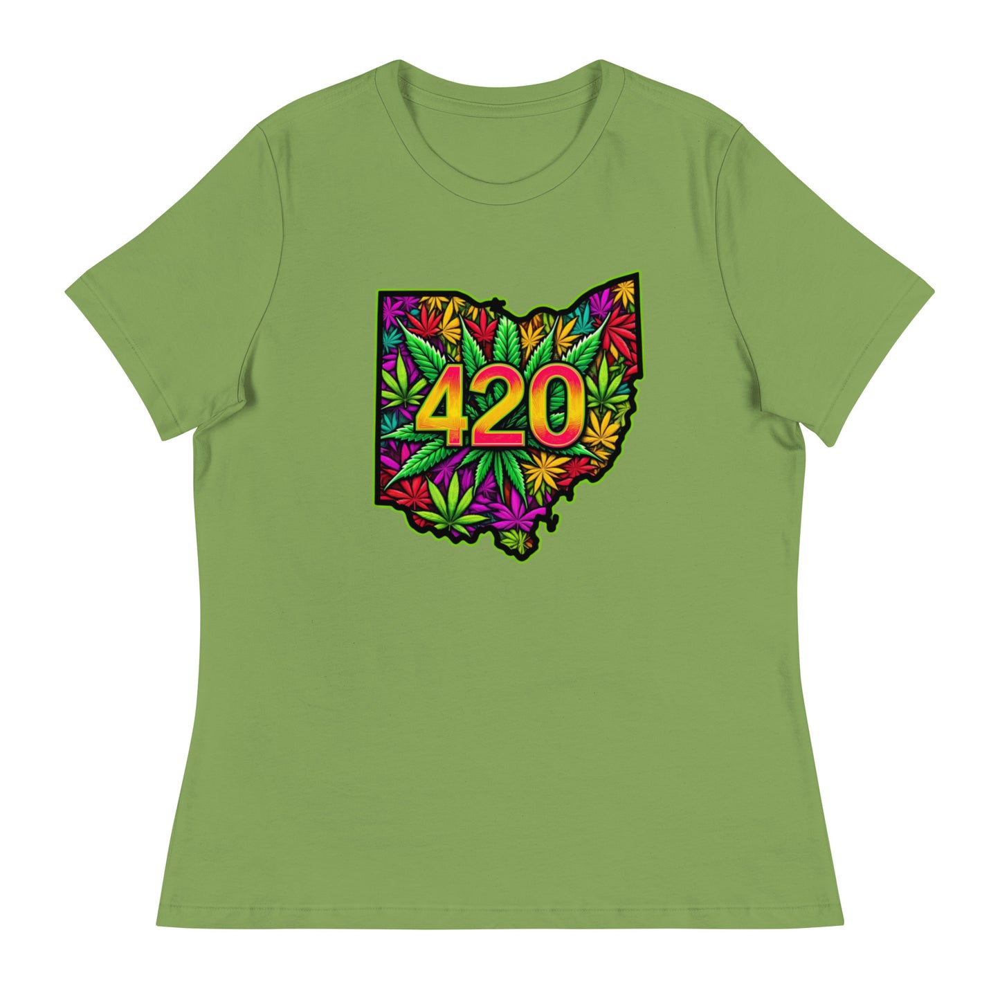 Kaleidoscopic 420 Ohio Tribute - Femme Relaxed T-Shirt