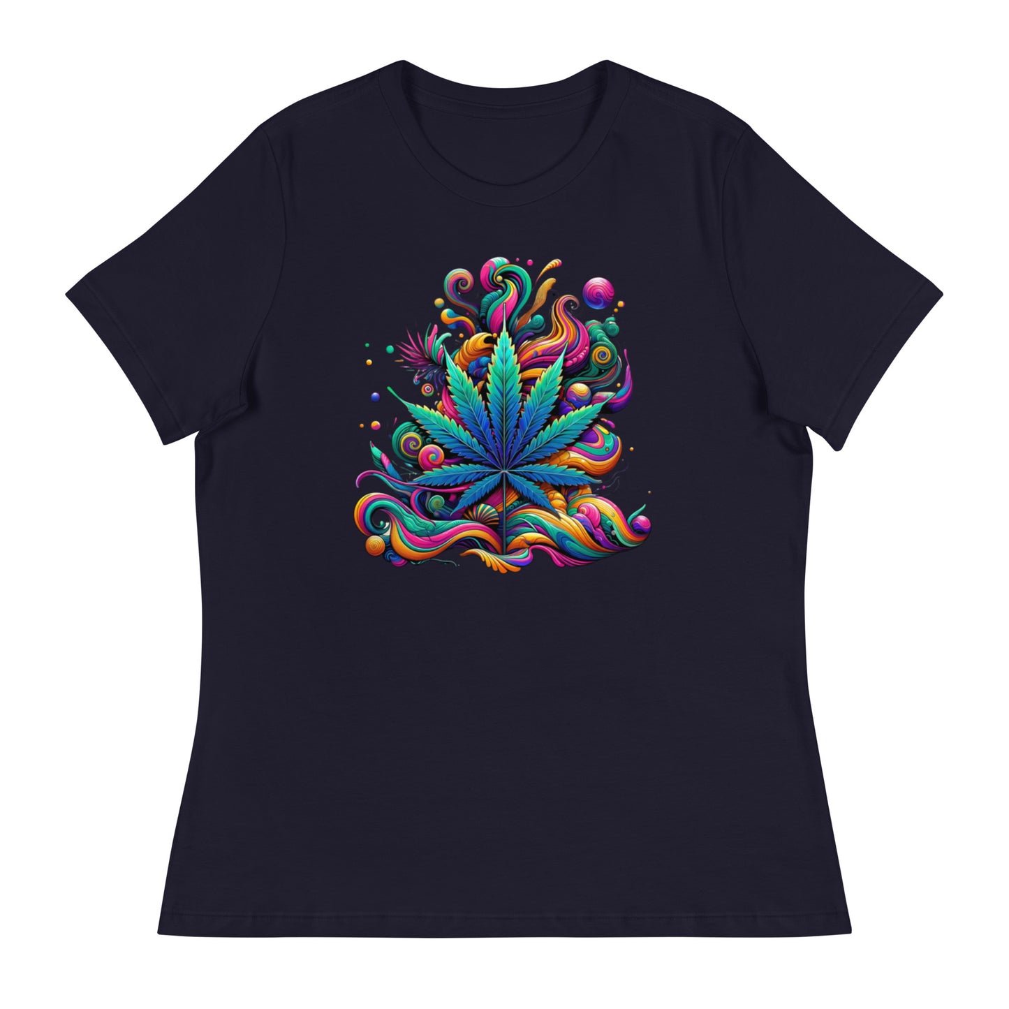 Psychedelic Botanical Whorl - Femme Relaxed T-Shirt