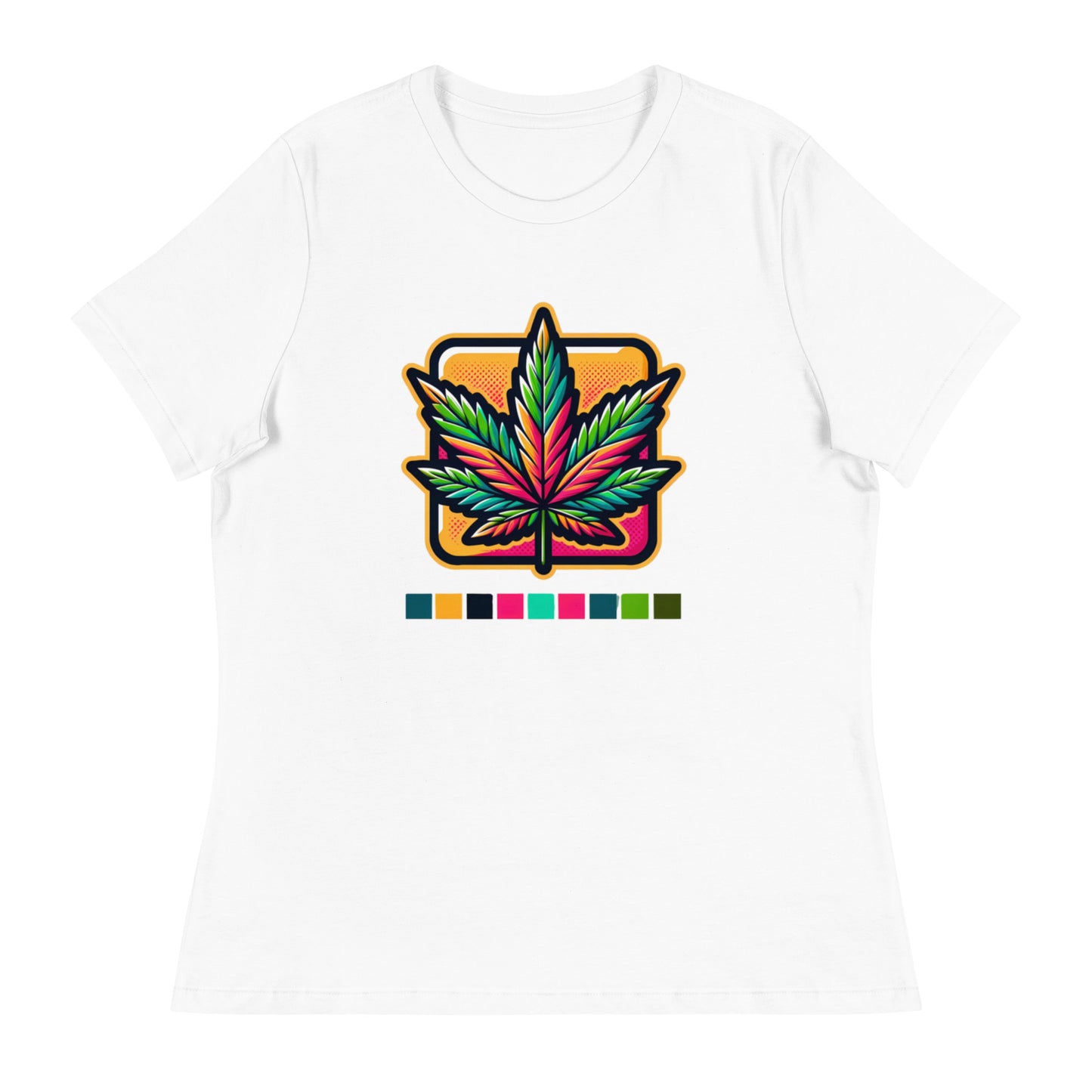 Pop Art Leaf - Femme Relaxed T-Shirt