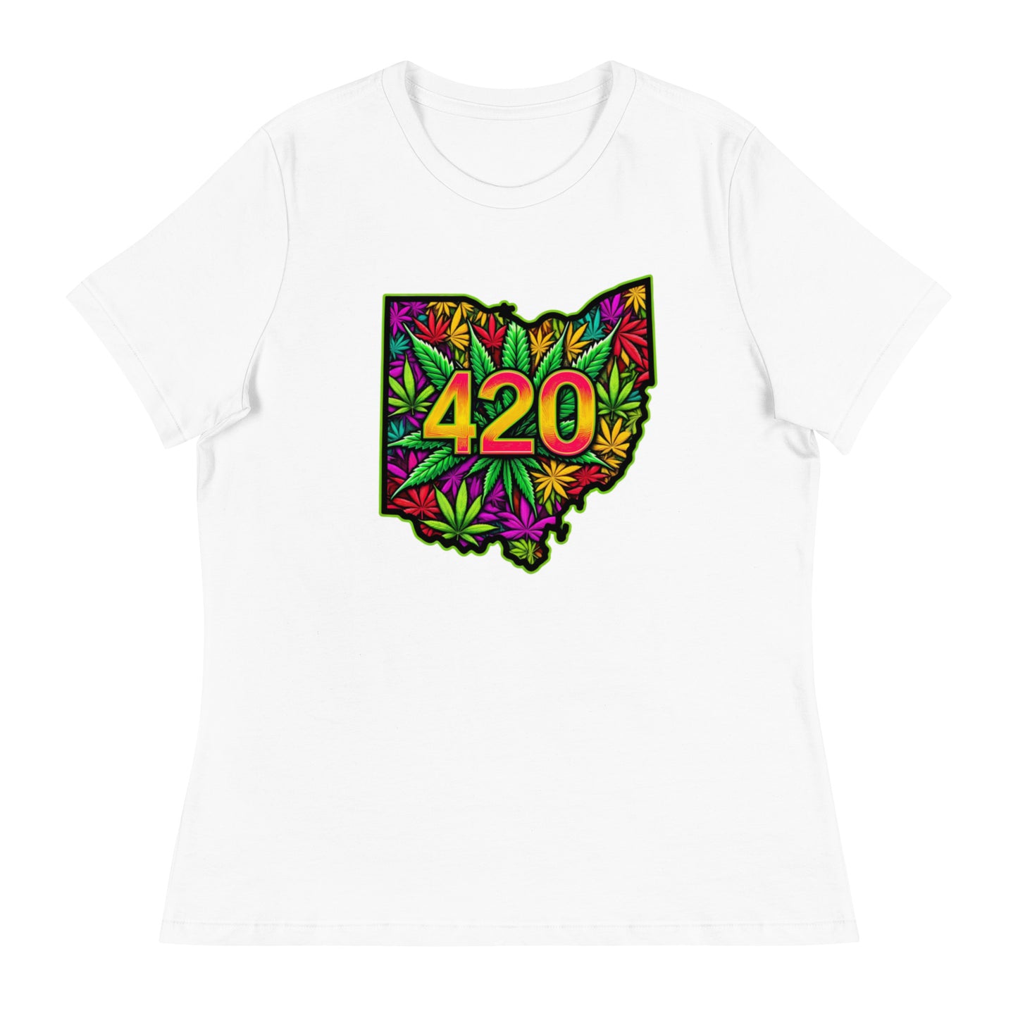 Kaleidoscopic 420 Ohio Tribute - Femme Relaxed T-Shirt