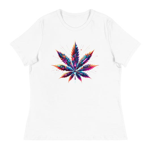 Cybernetic Cannabis Evolution - Femme Relaxed T-Shirt