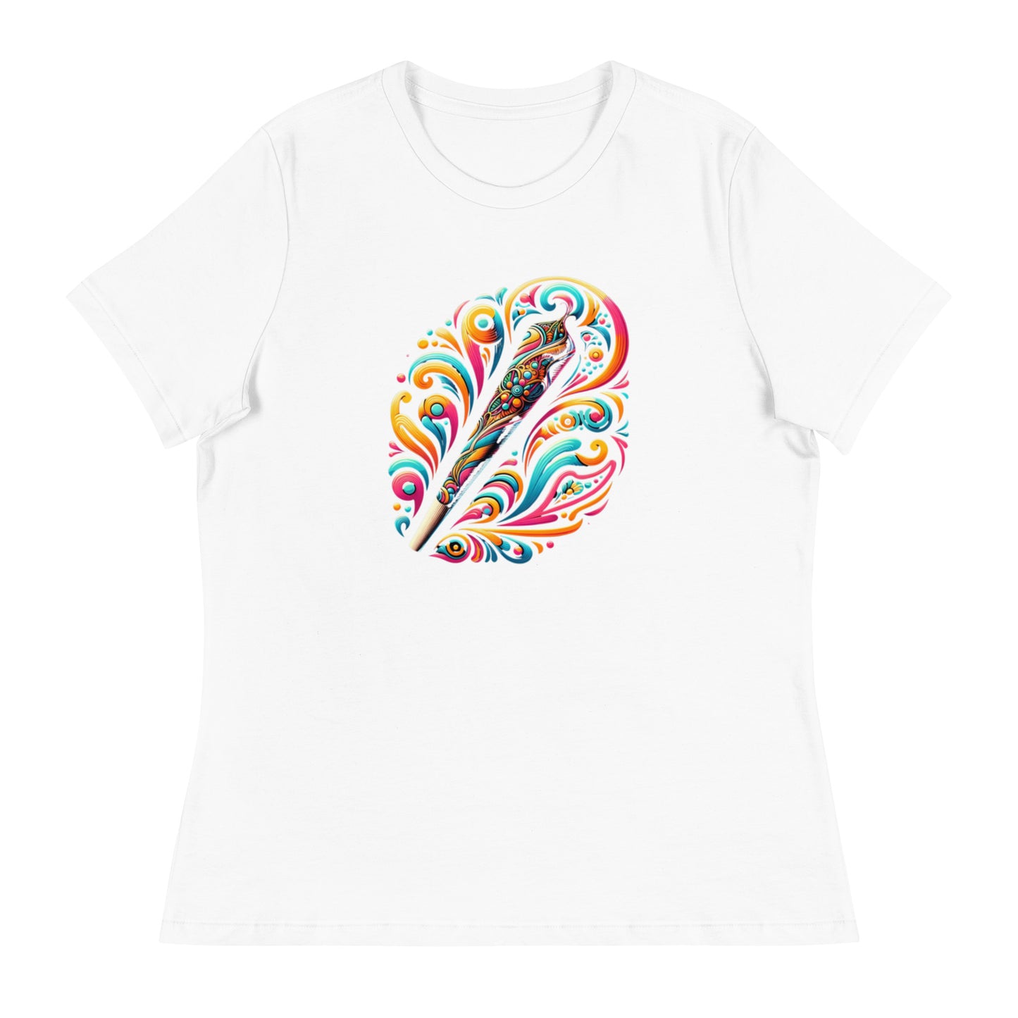 Colorful Joint Whimsy Plume - Femme Relaxed T-Shirt