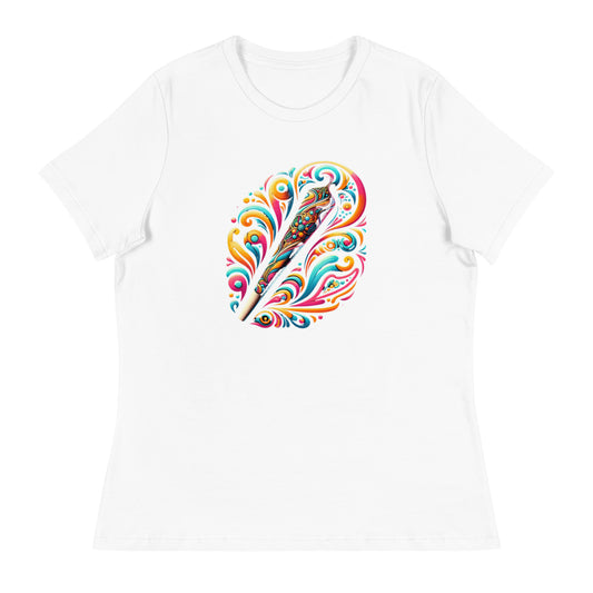 Colorful Joint Whimsy Plume - Femme Relaxed T-Shirt