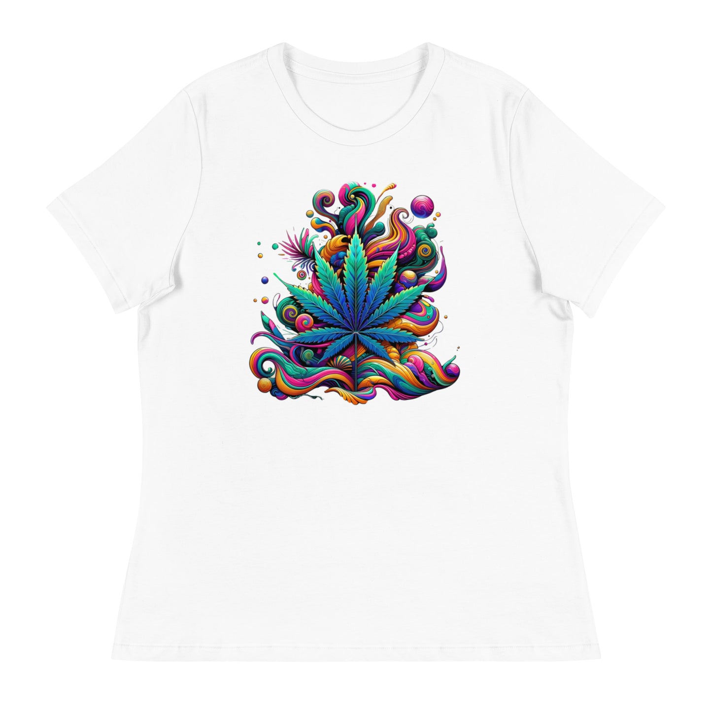 Psychedelic Botanical Whorl - Femme Relaxed T-Shirt