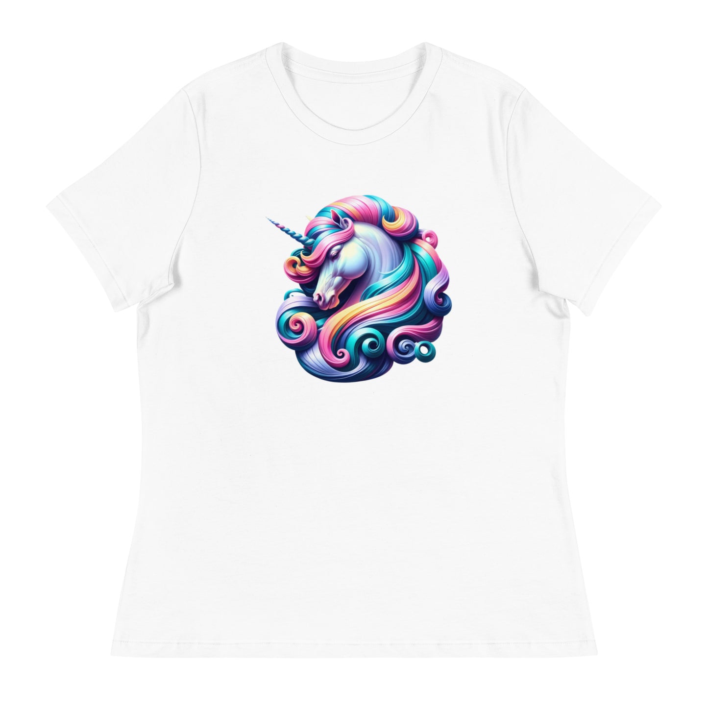 Spiral Spectrum Unicorn - Femme Relaxed T-Shirt